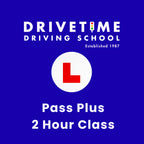 DRIVETIME Driving School logo with a red 'L' on a blue background